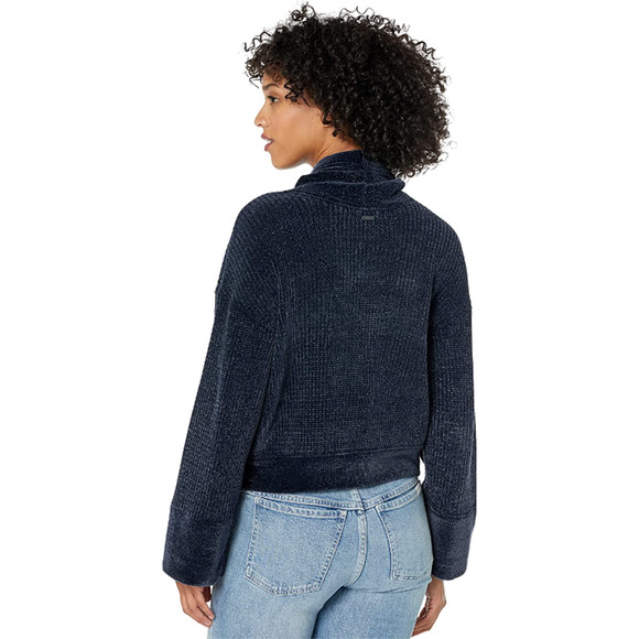 prAna Womens Chanavey Sweater XL Nautical Navy Blue Chenille NWT - Picture 3 of 11